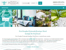 Tablet Screenshot of peninsulahotel.com.au